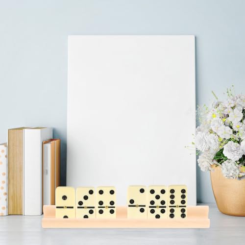 Bandejas de madera para dominó y cartas, set de 4 piezas miniatura 7