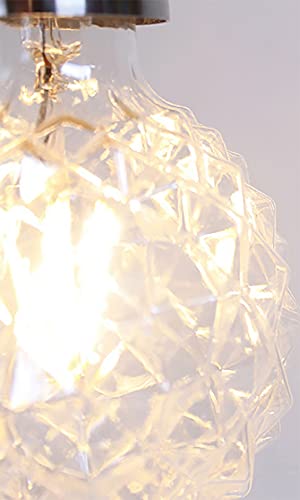 E26 G95 Pineapple Shaped Lights 4W Vintage Led Filament Bulb(Equivalent 30W) G30 Edison Decoration Bulb For Indoor Lighting Lawn Patio Yard Warm White 2700K Ac110V Clear Glass Not Dimmable 2 Pack #TOP3