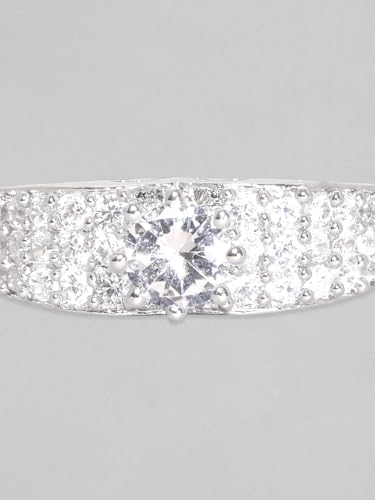 Image of Rubans Ring American Diamond Zirconia Trendy Jewellery Gift for Women & Girls
