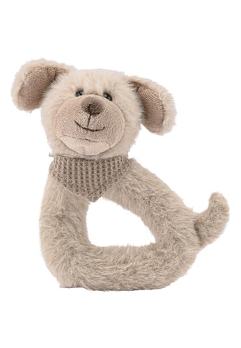 Sterntaler Greifling Hund Lucky - Motorikspielzeug zum Rasseln, Fühlen und Spielen - Kuscheltier für Baby und Kinder mit Rassel als treuer Freund - Baby Spielzeug au...