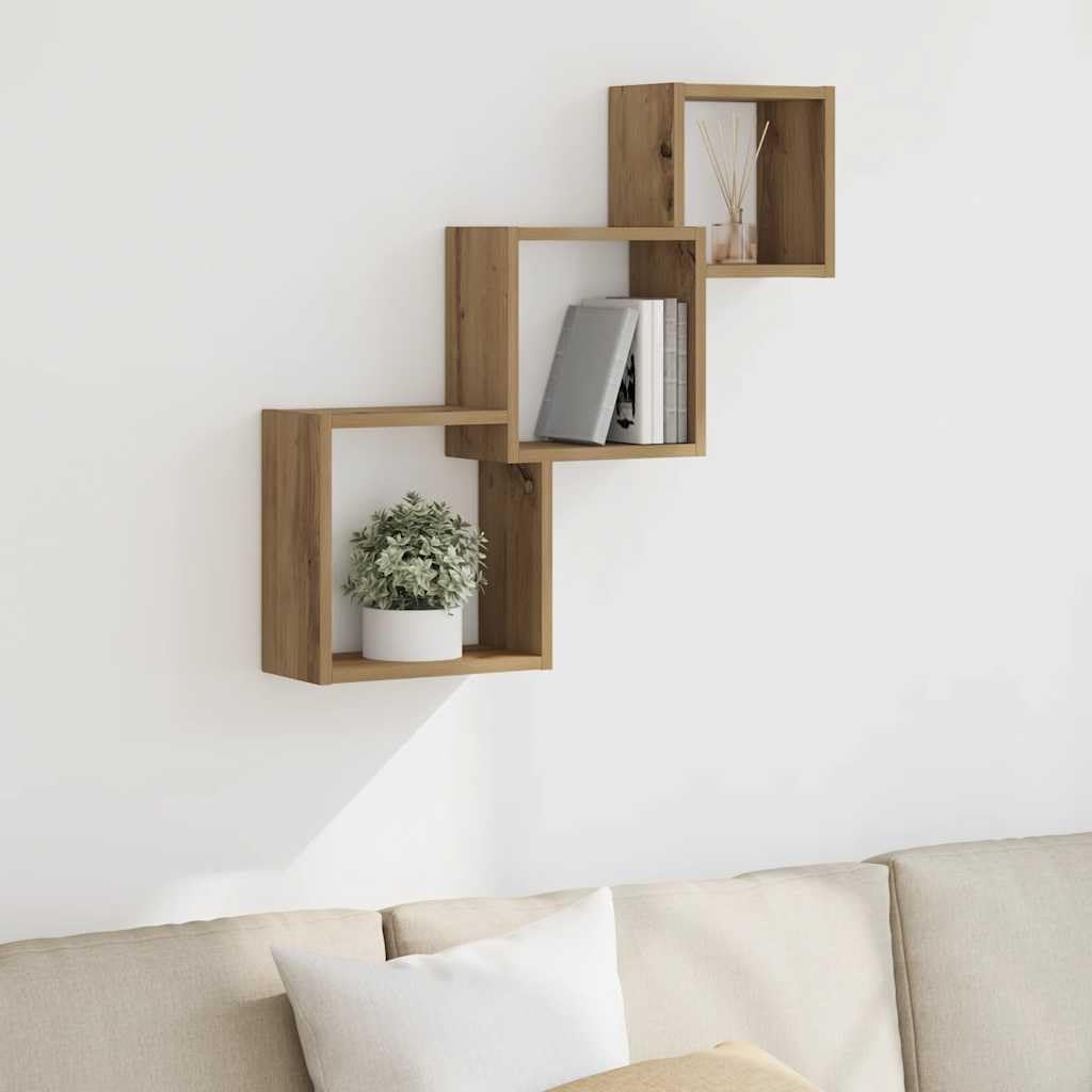 Étagère murale cube à compartiments pour optimiser l'espace du salon