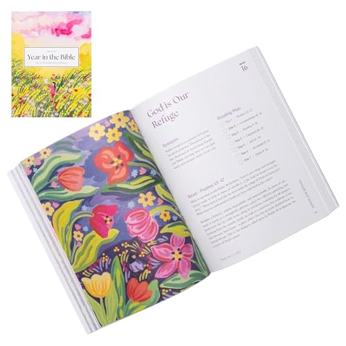 AUTUUCKEE A Beautiful Year in the Bible: A Yearlong Bible Study for Women, The 52-Week Bible Study for Women, Bible Study Supplies Bible Journal for Women, Spiral Bible Christian Gifts(Pink)