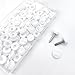BlingKingdom 100pcs White Screw Caps Hinged Screw Cover Caps Screw Protection Screw Caps Fold Screw Snap Covers Washer Flip Tops with Storage Box for Covering M4 Screw Heads