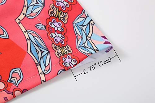 Anhope Bohemian Floral Curtains Indian Boho Hippie Art Theme Window Drapes With Mandala Flower Elephant Peacock Print Pattern Rod Pocket Decor Curtains For Bedroom Living Room 2 Panels 28 X 48 Inch #TOP5