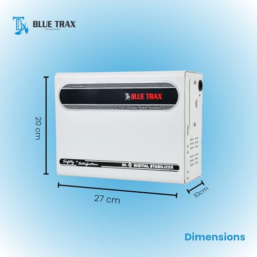 Image of BLUETRAX 4 KVA 3200W Voltage Stabilizer | 140V-300V | Copper Automatic Hanging Digital Multipurpose | For All Inverter & Non-Inverter up to 1.5 Ton AC | ISI Certified | 10 Years Warranty