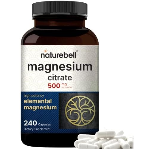 NatureBell Magnesium Citrate 500mg - 240 Capsules