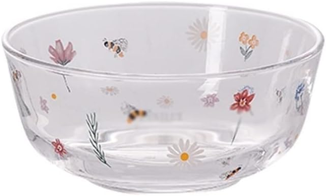 アシュルティジョ 2個ヒートグラスボウルホテルベジタブルフルーツサラダボウル家庭用ライスボウルヒートインシュレーションフレッシュフル