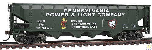 40' 4-Bay Offset Hopper - Ready to Run -- Pennsylvania Power & Light PPLX #170 by Walthers Trainline