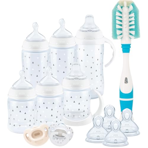 Image of NUK Smooth Flow Anti Colic Baby Bottle Newborn Gift Set, Amazon Exclusive