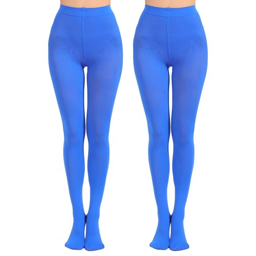 Image of Paralinda 2 Pairs Women's Solid Color Tights 80D, Soft Opaque Microfiber Tights