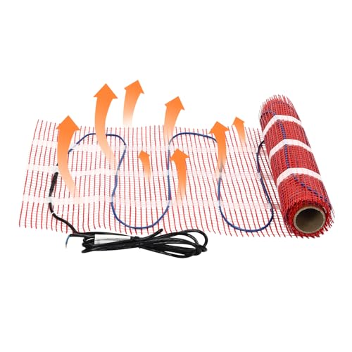 Riscaldamento a pavimento elettrico per piastrelle, pietra naturale, laminato o pavimenti in legno, area di copertura: 3 m²/10 m², per docce, ambienti umidi, soggiorno, verande, 6 x 0,5 m