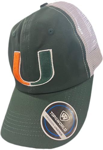 Collegiate Adjustable Trucker Hats (US, Alpha, One Size, Miami)
