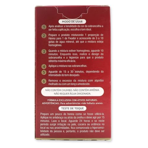 Kit Henna La Benig Marrom 1,5g