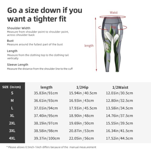 Pantalones de yoga para fitness informales con estampado de tulipanes modernos 5