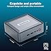 Irfora U58 Mini PC Desk Computer with AMD Ryzen™ 7 5800U Processors 16G DDR4 Dual Channel 512G SSD Storage 8 Cores 16 Lines Threads Up to 4.4 GHz Port Tle Screen 4K Resolution Win11/Ubuntu