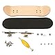 Mini-Griffbrett, Professionelle Finger Skateboard Ahorn Holz DIY Montage Skateboarding Spielzeug Sport Spiele Kinder (Weiß)