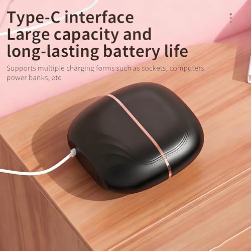 Plancha de pelo portátil mini, peine planchador para mujeres, plancha sin cable recargable, calentamiento rápido con tres controles de temperatura (rosa) miniatura 6