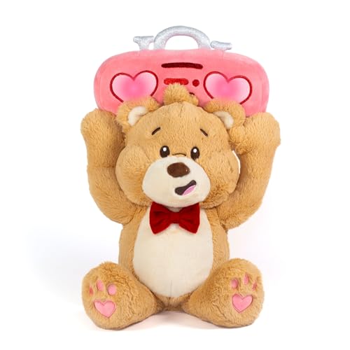 Valentines Toy Bear - Be Mine Beary | Animated Plush Teddy Dances to Song 'You Can't Hurry Love' | Boombox Lights Up | Cute Romantic Valentine Stuffed...