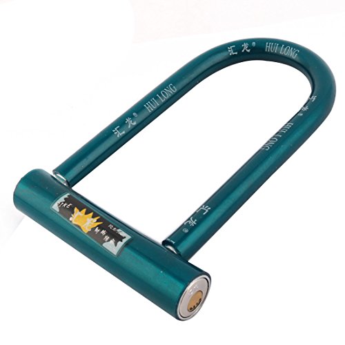 Aexit Motorcycle Bicycle Bike Locks Plastic Shell Metal U Shape Security Lock w U-Locks 2 Keys