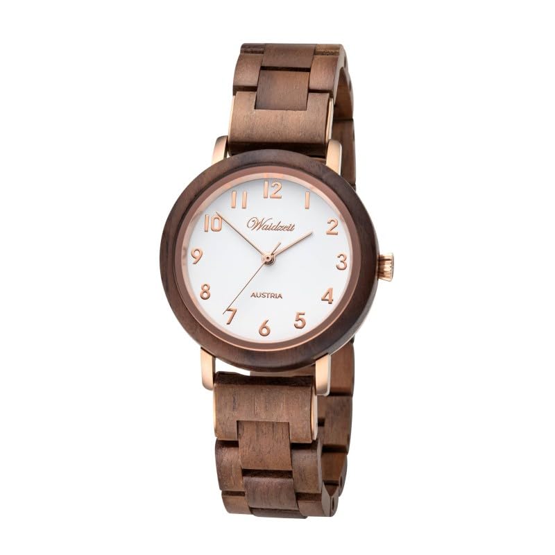 Montre bois Waidzeit Sissy noyer vintage et cuivre au style haute horlogerie