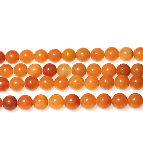 MJDCB Natural Round Stone Beads 10mm Red Aventurine Loose Gemstone Beads for Jewelry Making Bracelet Necklace 35pcs - Image 4