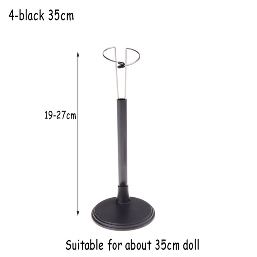 Support Métal Réglable Pour Poupée Et Figurine - Pieds Télescopiques - Noir Pour Poupée 35 Cm (hauteur 19-27 Cm)