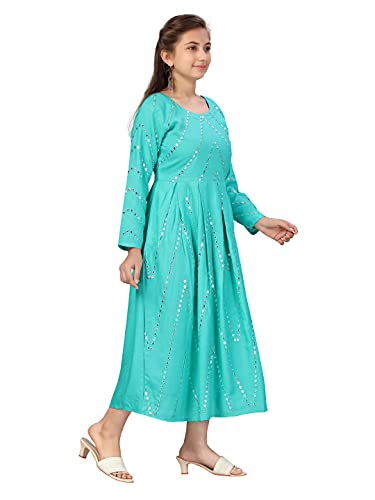 Image of Aarika Girls Navy Blue Colour Middi