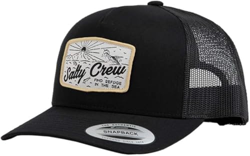 Salty Crew Mens Frenzy Retro Trucker Hat Black One Size