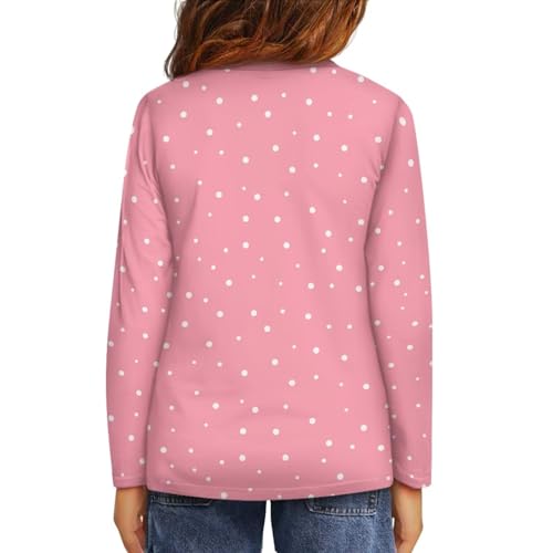 Image of Long Sleeve Shirts for Girls Casual Crewneck Tops Fall Winter Outfits for 3-16 Years Old