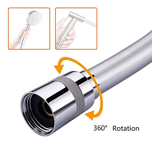 GRIFEMA COMPLENTOS-G852 | Brauseschlauch, Korrosionsschutz und Verdrehsicher mit Anti-Knickschutz IN PVC-Optik (150 cm) | Extrem flexibel Duschschlauch,Silber - Image 8