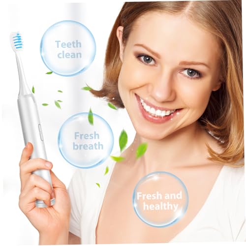 Beaupretty Kabellose Vibrationszahnbürste Mit Reiniger Für Zähne Mundreinigungsbürste Reinigerzahnbürste Für Erwachsene Mit Bürstenköpfen Für Alltag Und Reisen – Bild 4