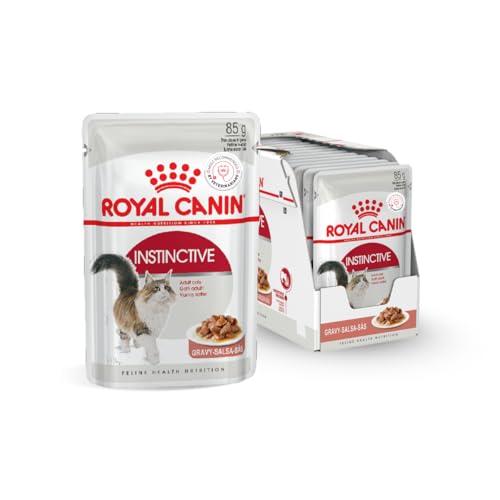 Image of Royal Canin Instinctive, Adult Cat Food, 85 Grams, Pack of 12 Sachet, Wet Food, Supports Active Behavior, Urinary Tract Health & Renal Health, Instinctively Preferred