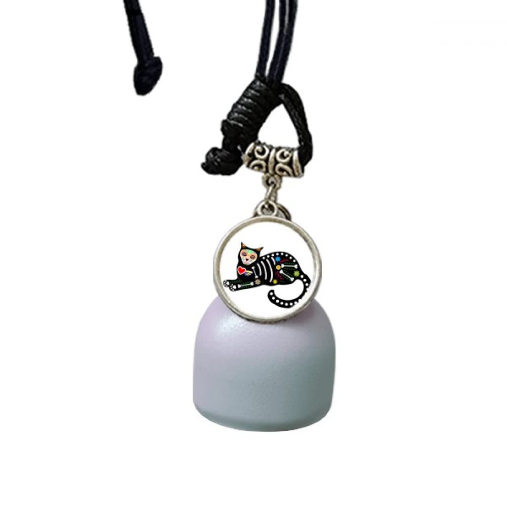 Campanas de gato negro con sonido místico y corazón de terror para ambiente de Halloween