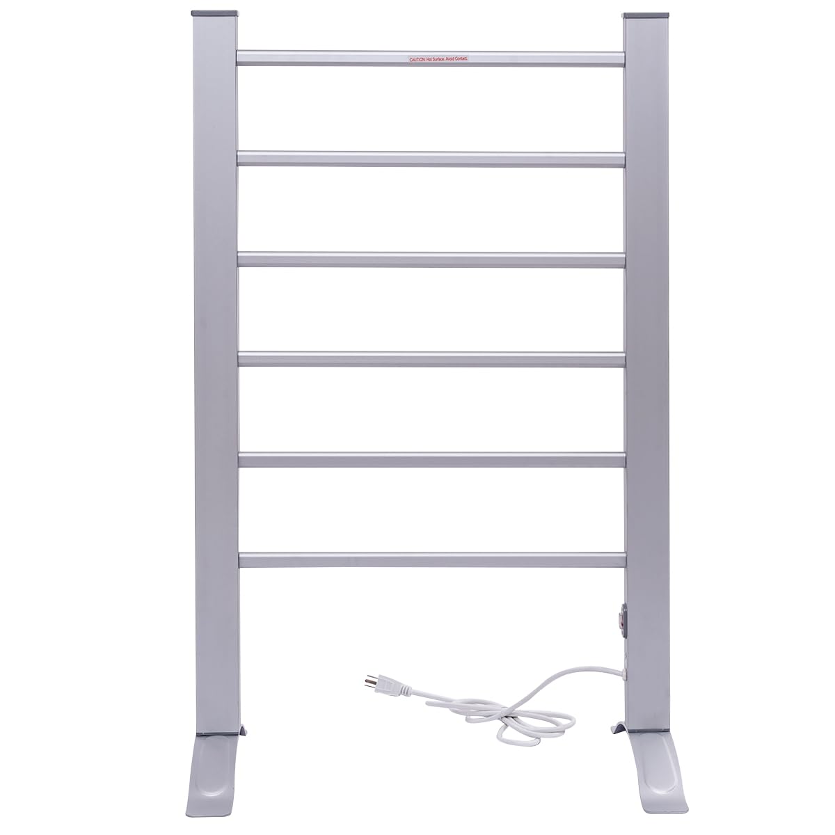 LIFEZEAL Scaldasalviette Elettrico Bagno, Termoarredo Elettrico Bagno, Termosifone Elettrico da Parete e da Terra, 45-50℃, 100W, Asciugatura Rapida, Scalda Salviette da Bagno Elettrico in Alluminio