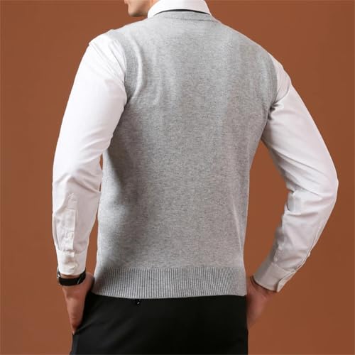 Men's V Neck Argyle Business Sleeveless Wool Knit Tank Sweater Vest Tank Tops3