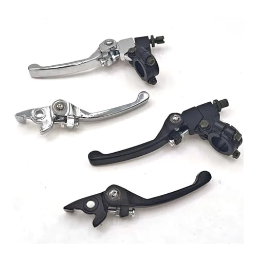 Levier de frein et d'embrayage pliable moto finition silver VTT