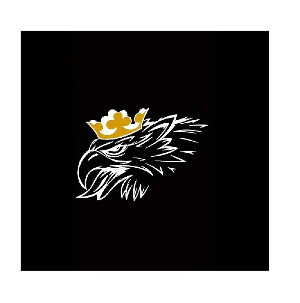 Auto Accessory Eagle Head with Crown Sticker Waterproof Vinyl Decal for Car Laptop Phone Decor(1PCS)