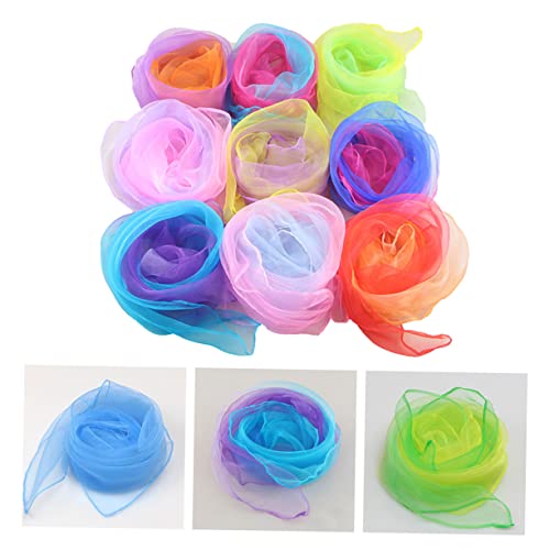 Bufandas de seda infantiles para juegos de malabares y danza escolar 3