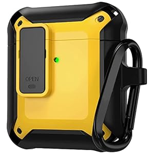 Jmamba hoes voor Airpods hoes voor mannen vrouwen, militaire luchtpods hoes compatibel met Apple AirPods 2 & 1