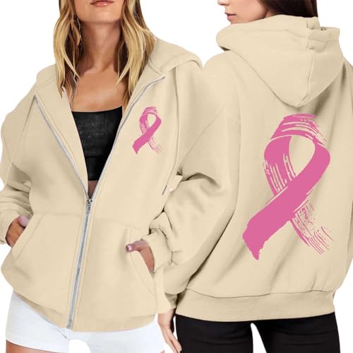 Sweat polaire Octobre Rose pour femme, idéal pour vos sorties