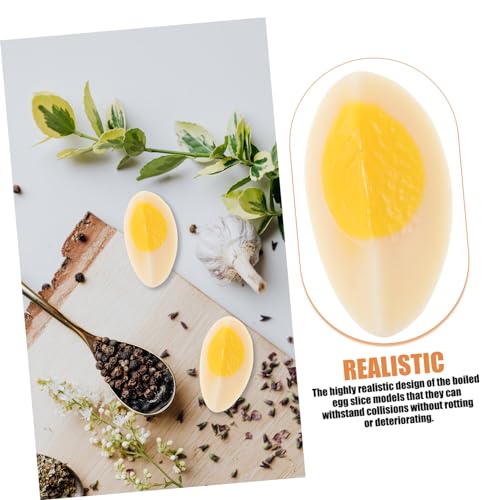 HEMOTON 8pcs Simulated Boiled Eggs Faux Food Boiled Egg Model Egg Model for Kitchen Fake Food for Photography Kitchen Food Models Artificial Lifelike Food Artificial Lifelike Eggs Fake Egg