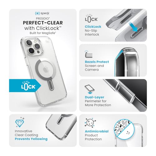 Image of Presidio Perfect-Clear MagSafe with ClickLock Apple iPhone 16 Plus Case