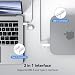 TECKNET Wired Keyboard for Mac, Mini Keyboard Dual Interface, White
