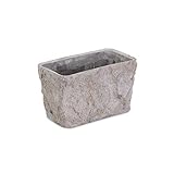 Cheung's Rectangular Cement Ceramic Planter, Gray