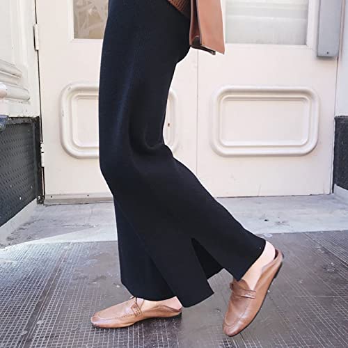 Pantalon large en tricot cadeau de Noël idéal pour femme chic