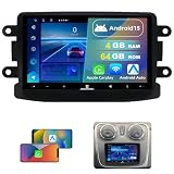 DVRMEDIA 4GB+64GB Android 15 Autoradio für Dacia Sandero 2 Logan 2 Stepway