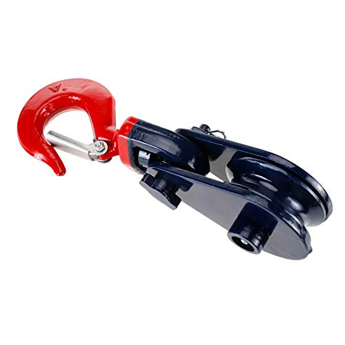 Btshub 2 Ton Snatch Block With Swivel Hook And Latch, 3" Sheave 3/8" Wire Rope, Single Sheave, Wrecker Roll Back Recovery Tow Trucks #TOP2