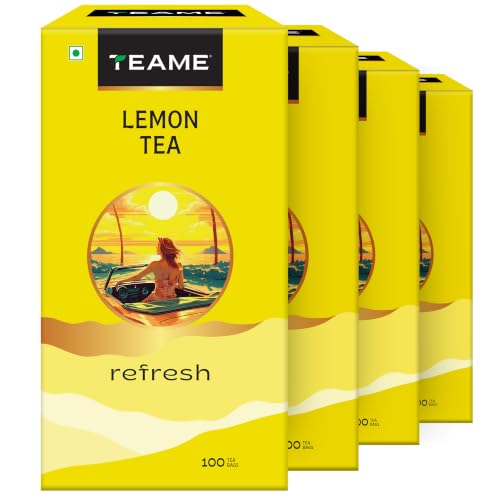 Image of TE-A-ME Lemon Black Tea - 400 Bags (4x100) | Lemon Tea 400 Tea Bags (Envelope)