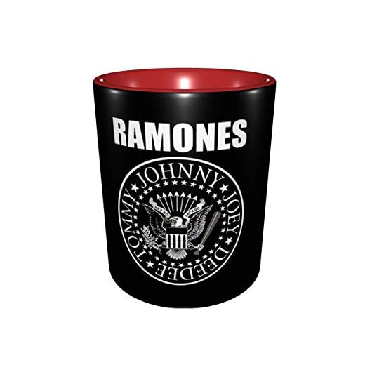 Hey Ho Lets Go Ra-Mones tvåfärgad keramisk modemugg kaffekopp tekopp kontor student 330 ml