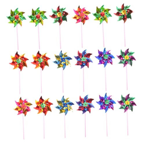 BESTonZON 20 Stück Selbstgemacht Windrad Spielzeug Kleine Bunte Windmühle Aus Robustem Kunststoff Für Garten Balkon Deko Und Party Außenbereich